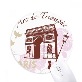 Dıythinker Arch Of Triumphal France Paris Landmark Baskılı Yuvarlak Kaymaz Kauçuk Mouse Pad