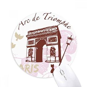Dıythinker Arch Of Triumphal France Paris Landmark Baskılı Yuvarlak Kaymaz Kauçuk Mouse Pad