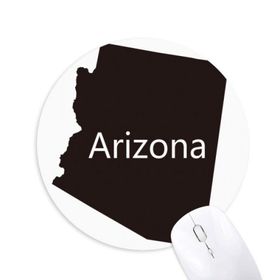Dıythinker Arizona Amerika Birleşik Devletleri Haritası Baskılı Yuvarlak Kaymaz Kauçuk Mouse Pad