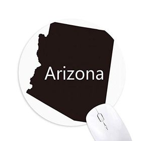 Dıythinker Arizona Amerika Birleşik Devletleri Haritası Baskılı Yuvarlak Kaymaz Kauçuk Mouse Pad