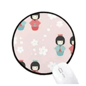 Dıythinker Art Repeat Japonya Desen Yuvarlak Kaymaz Mouse Pad