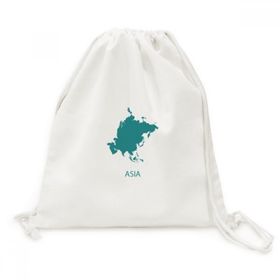 DIYThinker Asya Kıta Anahat Siluet Harita Tuval İpli Sırt Çantası