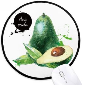 Dıythinker Auacada Suluboya Meyve Lezzetli Sağlık Yuvarlak Kaymaz Mouse Pad