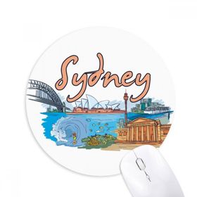 Dıythinker Australia City Sydney Opera Suluboya Baskılı Yuvarlak Kaymaz Kauçuk Mouse Pad