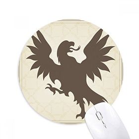 Dıythinker Avrupa Hayvanları Ulusal Amblem Akbaba Baskılı Yuvarlak Kaymaz Kauçuk Mouse Pad