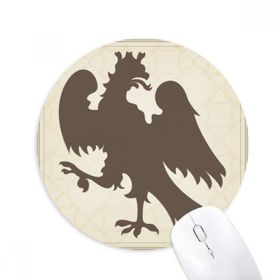 Dıythinker Avrupa Hayvanları Ulusal Amblem Soar Kartal Baskılı Yuvarlak Kaymaz Kauçuk Mouse Pad