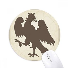 Dıythinker Avrupa Hayvanları Ulusal Amblem Soar Kartal Baskılı Yuvarlak Kaymaz Kauçuk Mouse Pad
