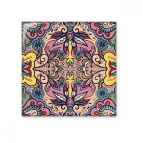 Dıythinker Avrupa Tarzı Desen Çiçekler Yapraklar Seramik Bisk Fayans Dekorasyon 20x20 cm Seramik Karo