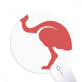 Dıythinker Avustralya Devekuşu Retro Stil Kırmızı İllüstrasyon Baskılı Yuvarlak Kaymaz Kauçuk Mouse Pad