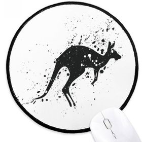 Dıythinker Avustralya Koala Kanguru Siluet Illüstrasyon Yuvarlak Kaymaz Mouse Pad