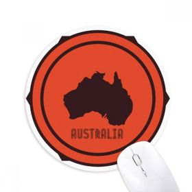 Dıythinker Avustralya Lezzet Haritası Amblem İllüstrasyon Baskılı Yuvarlak Kaymaz Kauçuk Mouse Pad