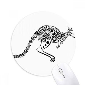 Dıythinker Avustralya Lezzeti Kanguru İskelet İllüstrasyonu Baskılı Yuvarlak Kaymaz Kauçuk Mouse Pad