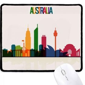 Dıythinker Avustralya Şehir Landmark Gökdelenler Siluet Kaymaz Mouse Pad