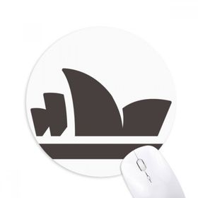 Dıythinker Avustralya Şehir Simgesi Sidney Opera Binası Baskılı Yuvarlak Kaymaz Kauçuk Mouse Pad