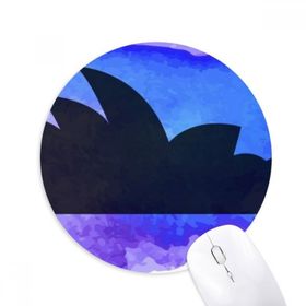 Dıythinker Avustralya Sidney Opera Binası Silüeti Baskılı Yuvarlak Kaymaz Kauçuk Mouse Pad