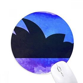 Dıythinker Avustralya Sidney Opera Binası Silüeti Baskılı Yuvarlak Kaymaz Kauçuk Mouse Pad