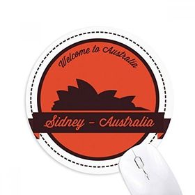 Dıythinker Avustralya Simgesi Sidney Opera Binası Baskılı Yuvarlak Kaymaz Kauçuk Mouse Pad