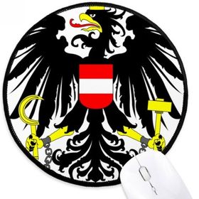 Dıythinker Avusturya Ulusal Amblem Ülke Yuvarlak Kaymaz Mouse Pad