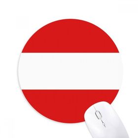 Dıythinker Avusturya Ulusal Bayrağı Avrupa Ülke Baskılı Yuvarlak Kaymaz Kauçuk Mouse Pad
