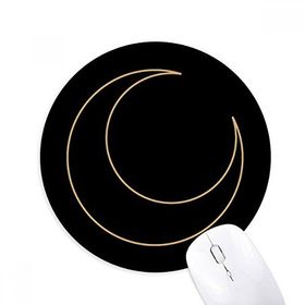 Dıythinker Ay Sembolü Totem Desenli Baskılı Yuvarlak Kaymaz Kauçuk Mouse Pad