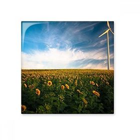 Dıythinker Ayçiçeği Bulutlar Mavi Gökyüzü Seramik 10x10 cm Seramik Karo