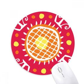 Dıythinker Ayçiçeği Meksika Totems Antik Uygarlık Baskılı Yuvarlak Kaymaz Kauçuk Mouse Pad