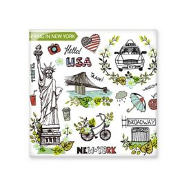 Dıythinker Bahar Özgürlüğü New York Amerika Grafiti 15x15 cm Seramik Karo