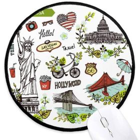 Dıythinker Bahar Özgürlük Beyaz Saray ABD Graffiti Yuvarlak Kaymaz Mouse Pad