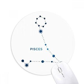 Dıythinker Balık Burcu Burcu Baskılı Yuvarlak Kaymaz Kauçuk Mouse Pad
