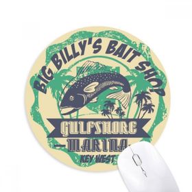 Dıythinker Balık Hindistan Cevizi Tropikal Baskılı Yuvarlak Kaymaz Kauçuk Mouse Pad