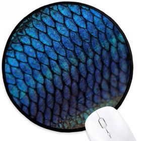 Dıythinker Balık Mavi Gizem Büyüt Yuvarlak Kaymaz Mouse Pad