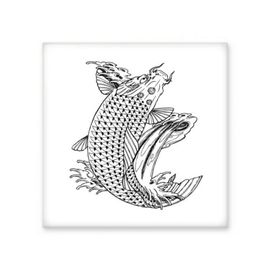 Dıythinker Balık Yüzme Hızlı Umut Şans Seramik 10x10 cm Seramik Karo