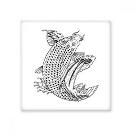 Dıythinker Balık Yüzme Hızlı Umut Şans Seramik 10x10 cm Seramik Karo