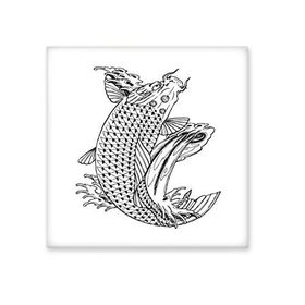 Dıythinker Balık Yüzme Hızlı Umut Şans Seramik 10x10 cm Seramik Karo