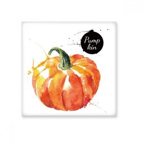 Dıythinker Balkabağı Sebze Lezzetli Sağlıklı Suluboya 10x10 cm Seramik Karo