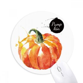 Dıythinker Balkabağı Sebze Lezzetli Sağlıklı Suluboya Baskılı Yuvarlak Kaymaz Kauçuk Mouse Pad