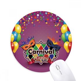 Dıythinker Balon Maskesi Happy Carnival Of Venice Baskılı Yuvarlak Kaymaz Kauçuk Mouse Pad