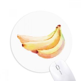 Dıythinker Banana Fruit Suluboya İllüstrasyon Desen Baskılı Yuvarlak Kaymaz Kauçuk Mouse Pad