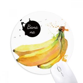 Dıythinker Banana Suluboya Meyve Lezzetli Sağlık Baskılı Yuvarlak Kaymaz Kauçuk Mouse Pad