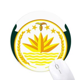 Dıythinker Bangladeş Ulusal Amblem Ülke Baskılı Yuvarlak Kaymaz Kauçuk Mouse Pad
