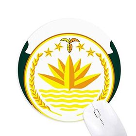 Dıythinker Bangladeş Ulusal Amblem Ülke Baskılı Yuvarlak Kaymaz Kauçuk Mouse Pad