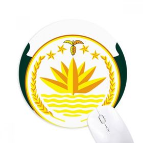 Dıythinker Bangladeş Ulusal Amblem Ülke Baskılı Yuvarlak Kaymaz Kauçuk Mouse Pad