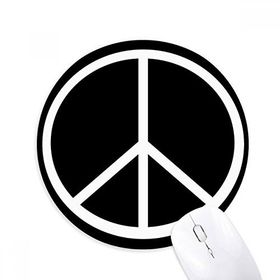 Dıythinker Barış Sembolü Nükleer Savaş Önleyici Desen Baskılı Yuvarlak Kaymaz Kauçuk Mouse Pad