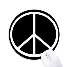 Dıythinker Barış Sembolü Nükleer Savaş Önleyici Desen Baskılı Yuvarlak Kaymaz Kauçuk Mouse Pad