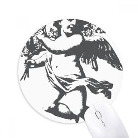 Dıythinker Barok Açı Modern İllüstrasyon Desen Baskılı Yuvarlak Kaymaz Kauçuk Mouse Pad