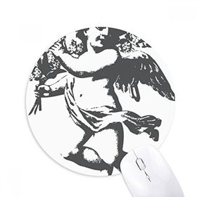 Dıythinker Barok Açı Modern İllüstrasyon Desen Baskılı Yuvarlak Kaymaz Kauçuk Mouse Pad