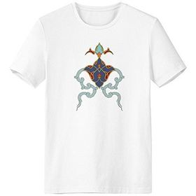 DIYthinker Barok Beyaz Sanat Renkli Modern Çiçek Yaprağı Paralel İllüstrasyon Desen Bisiklet Yaka Tişört
