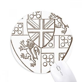Dıythinker Barok Sanat Kalkanı Aslan İllüstrasyon Patter Baskılı Yuvarlak Kaymaz Kauçuk Mouse Pad