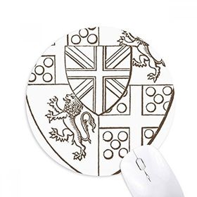 Dıythinker Barok Sanat Kalkanı Aslan İllüstrasyon Patter Baskılı Yuvarlak Kaymaz Kauçuk Mouse Pad