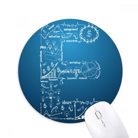 Dıythinker Basit Çalışma Beyin fırtınası Veri Eğri İllüstrasyon Baskılı Yuvarlak Kaymaz Kauçuk Mouse Pad